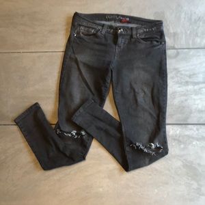 Guess power skinny ripped jeans